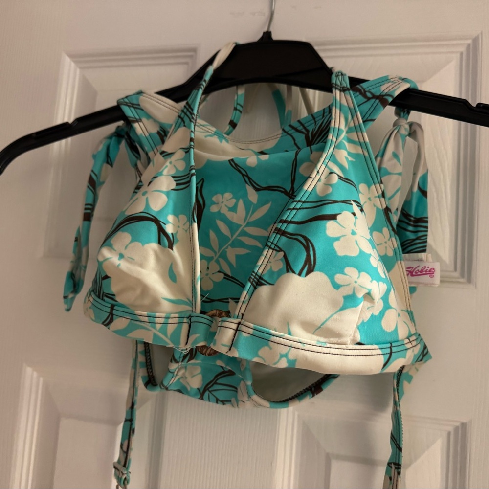 Hobie Floral Bikini Top - Blue and White